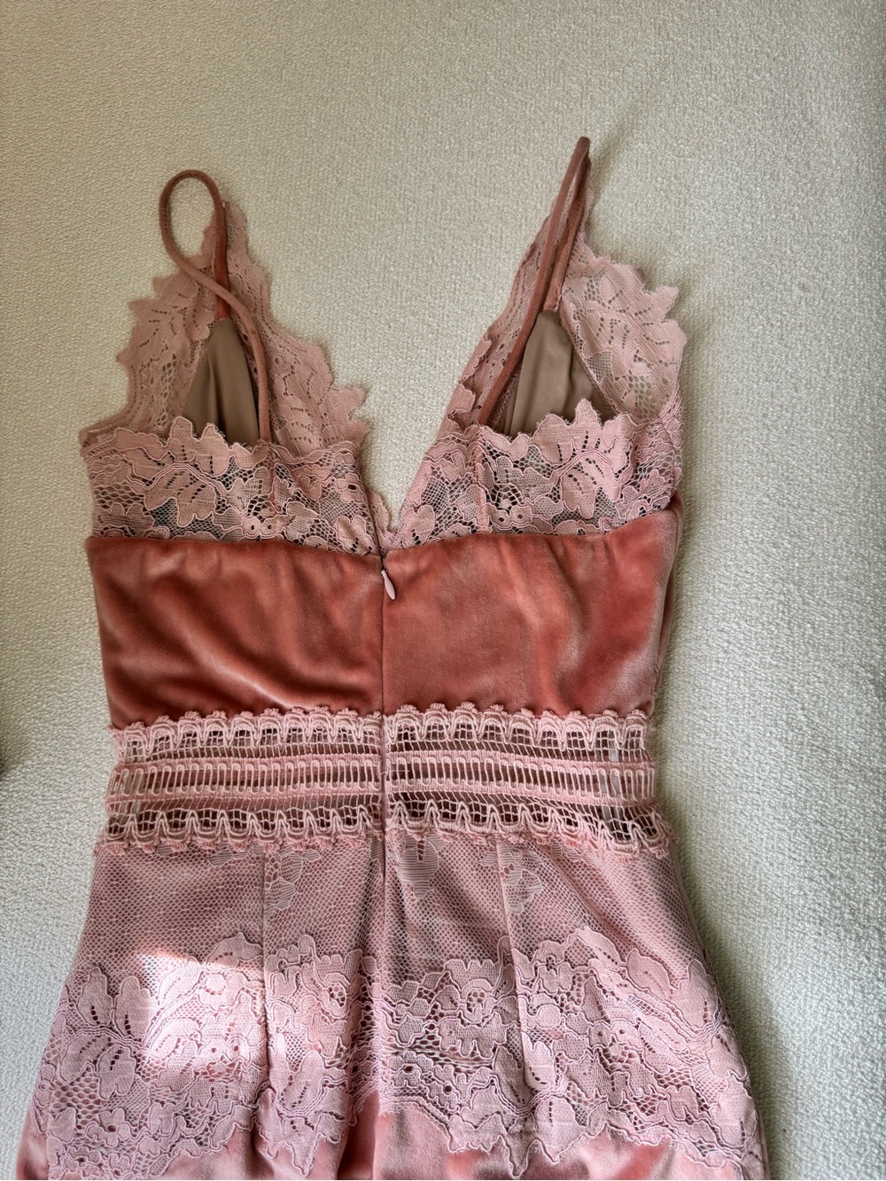 PatBO Blush Rose Velvet Lace Maxi Dress - Picture 3 of 5